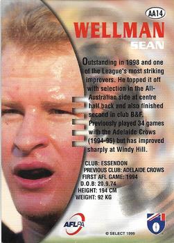 1999 Select AFL Premiere - All-Australian #AA14 Sean Wellman Back